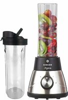 SINGER Multifunction Combo Blender | High Speed Nutri Blender/Mixer/Juicer/Smoothie Maker | 300-Watts | 2 Jars | Stainless Steel Blades & Body | Compact Design | Black | 2-Year Warranty