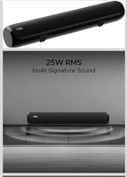 boAt Aavante Bar 610, 25W Signature Sound, 2.0 CH with Dual Passive Radiators, 7 HRS Battery, Sleek Design, Multi Connectivity, Bluetooth Sound Bar, Soundbar Speaker (Charcoal Black)