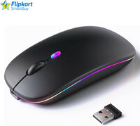 Flipkart SmartBuy TC-M500 Wireless Ergonomic Optical Mouse (2.4GHz Wireless, Bluetooth, Black)
