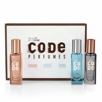 Wild Stone CODE Luxury EDP Perfumes Gift Set for Men, Pack of 3 (3x20ml) | Premium Long Lasting Perfume Gift Pack | Gift for Him for Any Occasion | Long-Lasting Fragrances with Acqua, Pyro and Terra