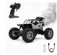 joymax RC Rock Crawler Car for Kids – 4WD Remote Control Off-Road Rock Car (Big Wheels)  (Silver)
