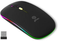 pTron Flick M1 Wireless Ambidextrous Optical Mouse with Bluetooth  (2.4GHz Wireless, Black)