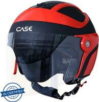 Steelbird SB-29 Case Motorbike Helmet  (GLOSSY BLACK WITH RED)
