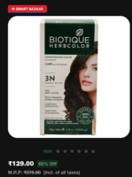 Biotique Herbcolor Conditioning Color, Darkest Brown (3N) (50 g + 110 ml) - may be location specific