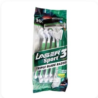 Laser 3 Sport Triple Blade Razor [ 10 Pieces ]at Rs 75