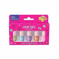 Blue Heaven Color Shine Nail Polish Set for Women | Pack of 5| Glossy Finish | Quick Drying | Long Lasting Nail Polish for Women | Chip Free Nail Paint | Gift Set for Women|Summer Sorbet, 25ml