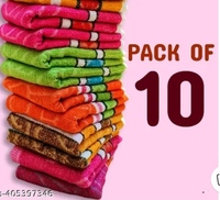 Reusable Cotton Napkins (Pack of 10) – Multicolor Household Essential