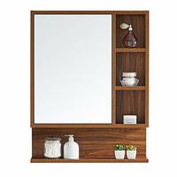 Hottest deal   MAMTA DECORATION Store Engineered Wood Wall Mount Dressing Table Mirror with Storage for Living Room Bedroom 