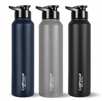 CASPIAN /// Hike Stainless Steel Sipper Water Bottle (GBB, 1 Litre, Set of 3)
