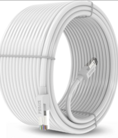 FEDUS Cat6 Ethernet Cable, 2M High Speed 550Mhz 10 Gigabit Speed Utp Lan Cable, Network Cable Cord Gigabit Category 6 Wires For Laptop, Personal Computer, Router, Modem, Television - White