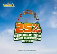 Wonderla - Republic Day Long Weekend Offer - Upto 25% Off On Tickets!