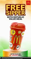 McDonald's : Free Sipper with Republic Value Meal
