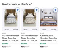 Swiggy Instamart Loot : 

Search : Comforter