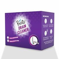 Amazon Brand - Presto! Drain Cleaner Powder | 400 Gram | 50g x 8 Packs | Removes Blockages | Breaks Down Grease and Hair | Fast Acting Formula | Drainpipe Safe | Easy Application