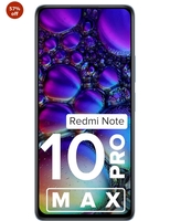 Redmi Note 10 Pro Max (Glacial Blue, 6GB RAM, 128GB Storage) -108MP Quad Camera|120Hz Super Amoled Display


