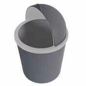 zepto loot--Kuber Industries Table Dustbin with Swinging Lid | Desktop Trash Can for Table | Grey