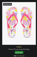 FRISBEE Printed Thong-Strap Flip-Flops for Women @ ₹49 (85% Off)