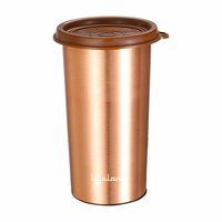 Lifelong 480ml Copper Water Tumbler with Lid | Natural Alkaline water |Leakproof & Lightweight Design Boosts Immunity |Anti-Bacterial & BPA Free |Easy to Clean with Secure Cap for School, Travel & Gym