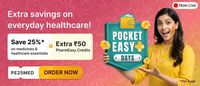 PocketEasy Days are LIVE! Get 25% OFF on medicines above Rs 1200 Use code HEALAID25  