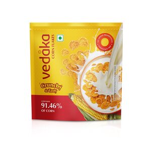 Amazon Brand - Vedaka Corn Flakes 1.2Kg | Super Saver Pack | Contains 91.46% Of Corn |Crispy | Classic Breakfast Favorite | No Added Preservatives