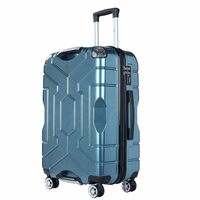 Story@Home Cabin Trolley Bag for Travel, 8 Wheels 360 Degree Rotating Luggage and in-Built Combination Lockwith Sturdy Zipper, Trolley Bags for Travel, Suitcase (Cyan Blue, | 51 cm | Small)