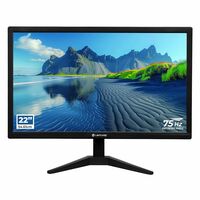 LAPCARE ZOOY 22-Inch Full HD LED Monitor with 1920x1080, 75Hz, 5ms Response, VGA & HD-TV Input, Wall Mountable, Power Saver, Slim Design – Plug & Play