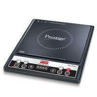 Prestige Iris Plus 1600 Watts Induction Cooktop | 4KV Surge Protection | 6 Preset Indian Menu Options & Timer | Soft Touch Button | Easy to Clean | Portable | 1Y Warranty | Black | BIS Certified