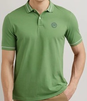 Peter England Men's Regular Fit Insignia Half Sleeve Polo T-Shirt | Cotton Rich | Premium Pique Weave