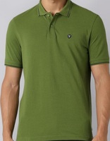 Van Heusen Men's Cotton Solid Regular Fit Collar Polo T-Shirt
