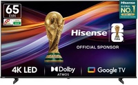 Hisense 164 cm (65 inches) E6N Series 4K Ultra HD Smart LED Google TV 65E6N (Black)