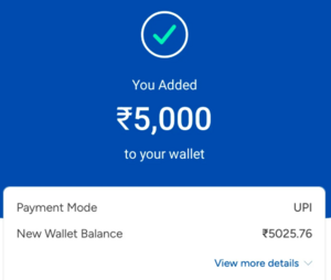 25 cashback on 5000 adding in MobiKwik wallet 