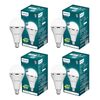 Philips 20W Emergency Bulb|Rechargeable Emergency Bulb for Power Cuts|Backup : upto 3hrs,Crystal White,Pack of 4, b22d, LED