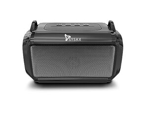 SYSKA Sphinx Speaker BT4082X, 8W 2000MAH with TWS Function, Powerful Bass, BT 5.1, MicroSD Card Slot, AUX Input, USB Support, and in-Built Noise Cancelling Mic (Black)
