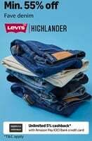 Amazon - Min 55% Off Jeans Denims + Additional Coupon - Brands Like Levi's - Polo &:More