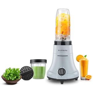 Longway Sage 500 Watt Juicer Mixer Grinder for Grinding, Mixing, Juicing with Powerful Motor (Gray & Black, 2 Jars)