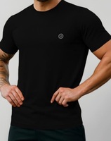 CHKOKKO Men Polyester Solid Quick Dry Half Sleeve Regular Fit Round Crew Neck Active Sportswear Gym T-Shirt for Workout Training Running and Fitness Activities