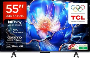 TCL 139 cm (55 inches) 4K Ultra HD Smart QLED Google TV 55P71K 