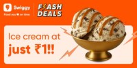 Swiggy : 1rs flash sale  