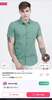 Locomotive men green slim fit striped casual shirt
