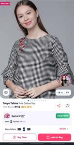 Tokyo talkies print cotton top