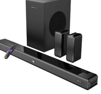 ZEBRONICS Juke BAR 9510WS PRO Dolby 5.1 Soundbar, Dolby Audio, 600 Watts, Wireless (Dual Rear Satellites & 6.5" Subwoofer), Triple Driver Soundbar, Bluetooth v5.1 | HDMI (ARC) | Optical | USB | AUX