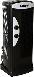Libra coolX Tower Fan | Electric Standing Fan with 3 speeds | Bedroom, Indoor, Office & Home Use | Bladeless Fan With 2401 CFM | 43.5 CM Sweep Size for a Room Coverage(Black) 