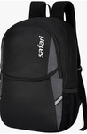 Safari Nudge Laptop Backpack for men & women, school bag for boys and girls, college bag, office bag, travel bag, 3 compartments, Bottle holder, Front pocket, Color Black