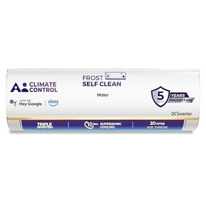 Haier 1.5 Ton 4 Star AI Climate Control Smart Split AC (White)