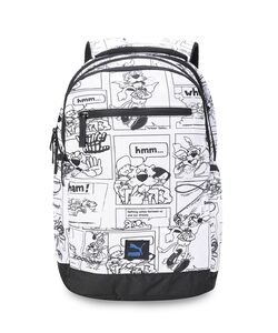 PUMA Unisex-Adult SUPER 4 Compartment Backpack, Black-White-AOP (9154901)