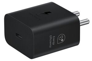 Samsung Original 25W USB Type-C Travel Adaptor Without Cable for Google Pixel, Xiaomi, Motorola, iPhone, Samsung Galaxy Tab S/A Series, Galaxy S10/M54/M55/A80/A90/S25/S24, Black
