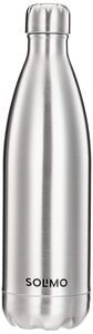 Amazon Brand - Solimo Stainless Steel Insulated 24 Hours Hot or Cold Bottle Flask, 1000 ml, Silver 