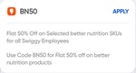 Swiggy Instamart: 50% upto Flat ₹100 discount on BETTER NUTRITION Products