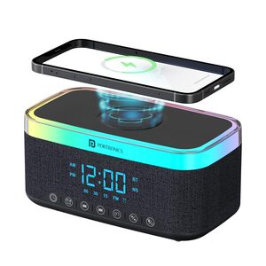 Portronics Trifusion 16W HD Sound Bluetooth Speaker with 15W Wireless Charging (Black)