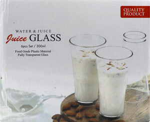 juice glass (Pack of 6) 06 pc XTronic Life Engine Unbreakable Glass Set Water/Juice Glass on Flipkart
